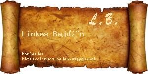 Linkes Baján névjegykártya